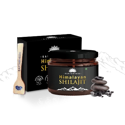Picture of SAPTAMVEDA Pure Himalayan Shilajit/Shilajeet Resin Liquid 20gm(Pack of 1) For Men and Women | Lab Certified Pure Shilajit Helps Boost Strength & Stamina| Helps Build Muscle Mass & Immunity Naturally