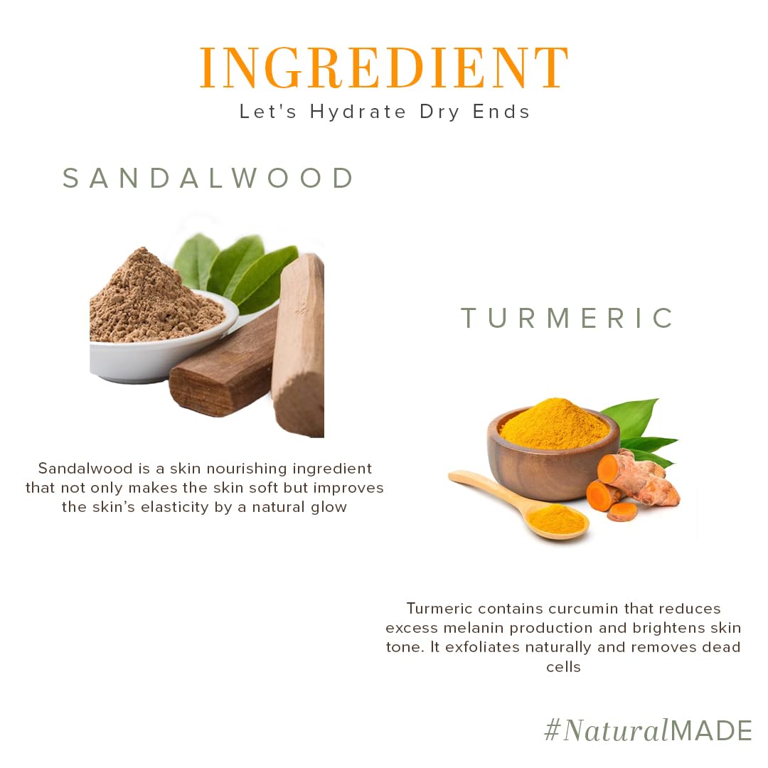 Picture of Khadi Natural Sandal & Turmeric Herbal Body Wash | Herbal Body Wash for Healthy & Clear Skin | Body Wash for Reducing Tanning | Paraben & SLS Free | Suitable for All Skin Types 210ml