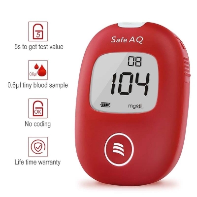 Picture of Safe AQ Smart 25 Blood Glucose Test Strips with Lancets Needles of for Diabetic Blood Sugar Detection Glucometer