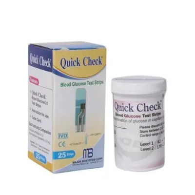 Picture of Quick Check Blood Glucose Test Strip 25's Pack