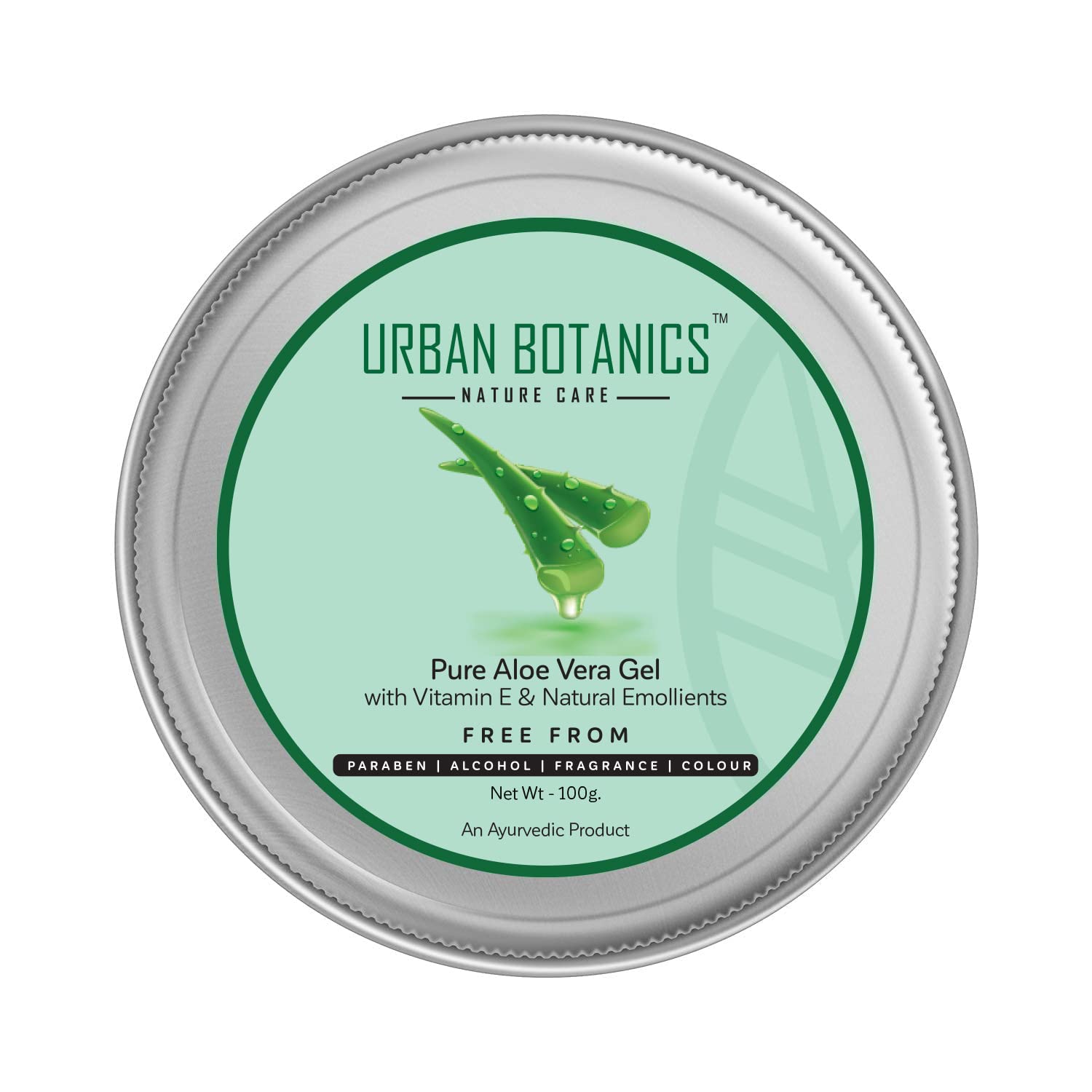 Picture of UrbanBotanics® Pure Aloe Vera Skin/Hair Gel With Vitamin E & Natural Emollients (Paraben Free), 100g