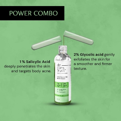 Picture of Deconstruct 1% Salicylic Acid Body Wash with 2% Glycolic Acid | Prevents Body Acne, Rough & Bumpy skin | Deeply cleanses skin | Shower gel for Women & Men- 200ml