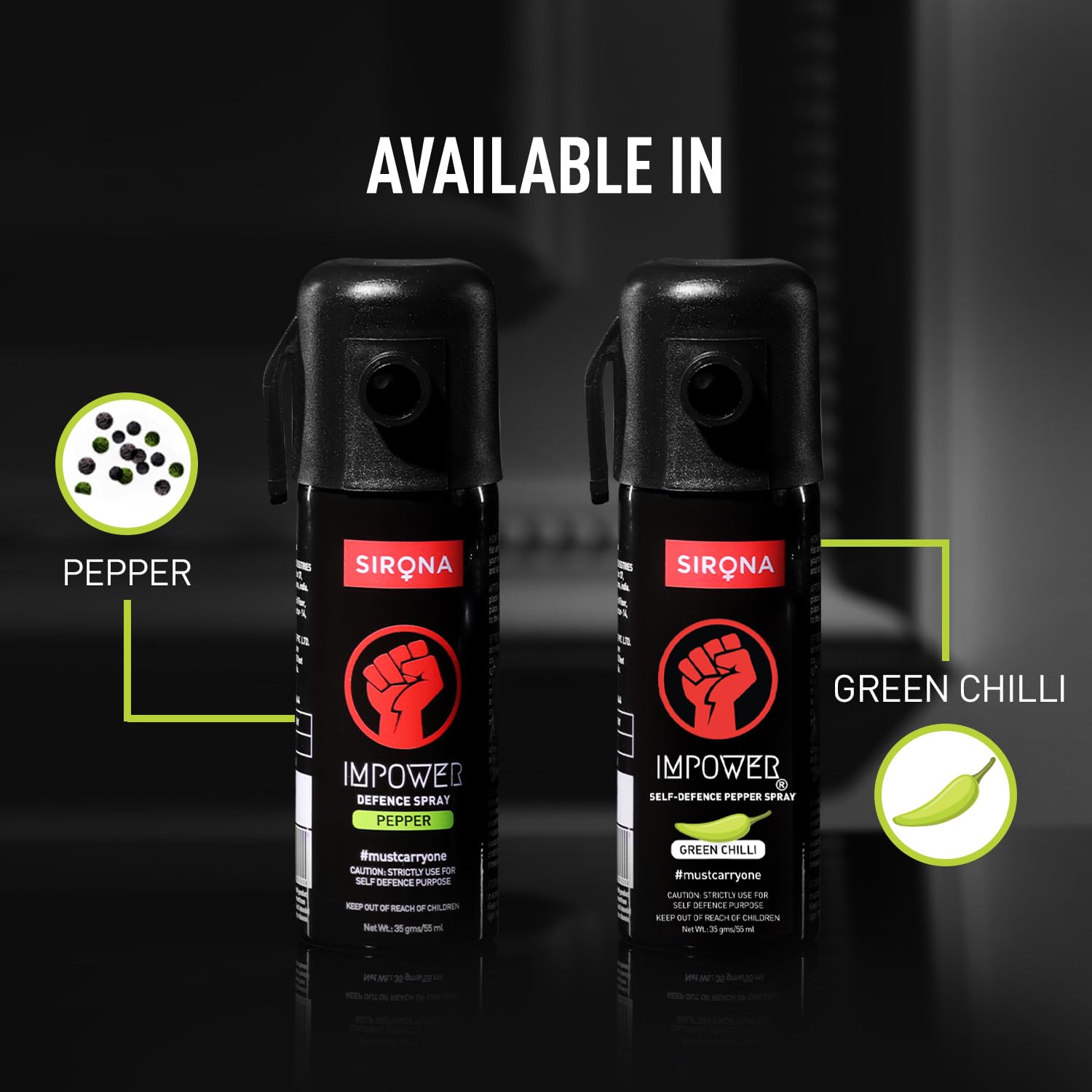 Picture of sirona Self Defence Pepper Spray for Woman Safety - 55 ML