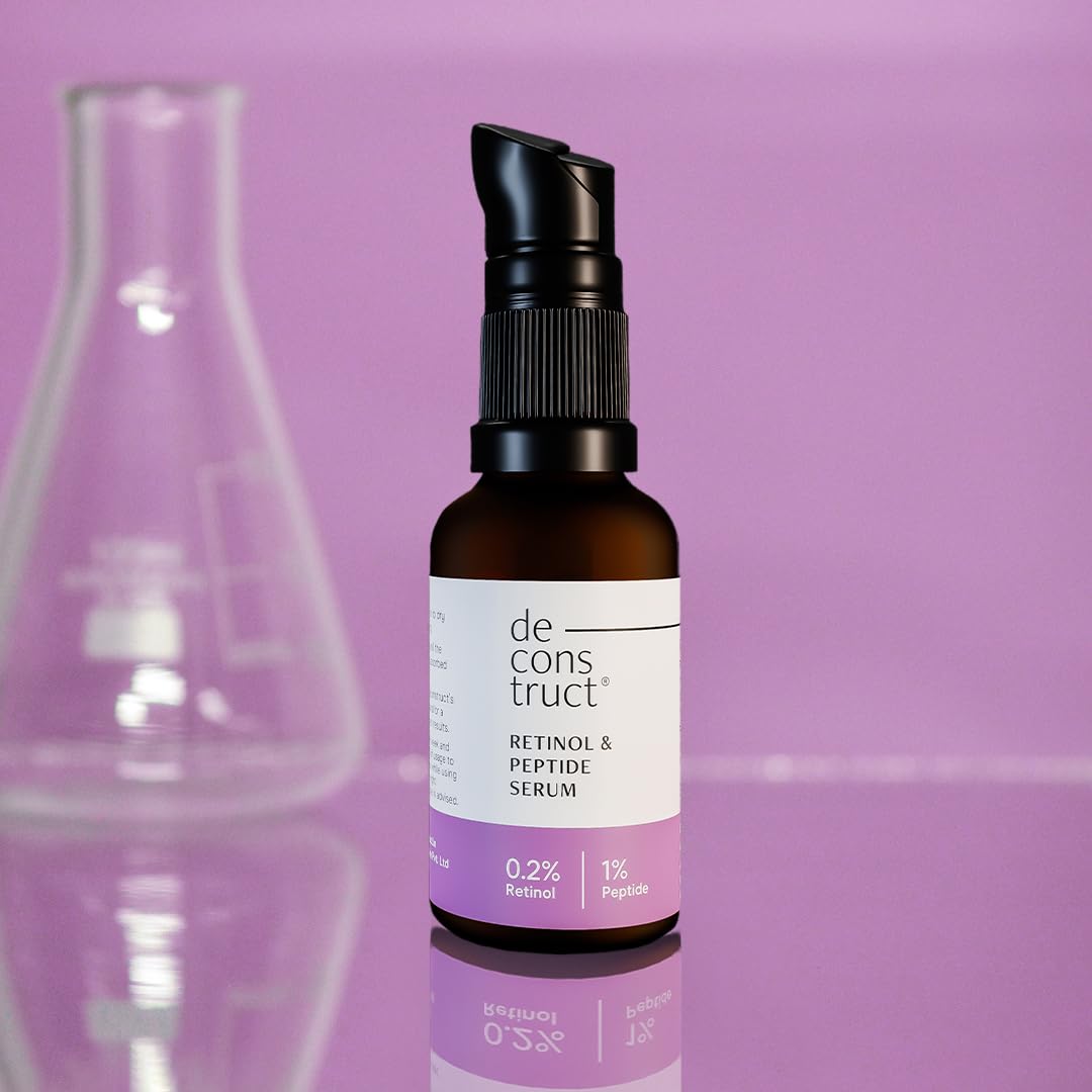 Picture of Deconstruct 0.2% Retinol Face Serum With 1% Peptide | Beginner Friendly | Anti Aging, Night Face Serum To Reduce Fine Lines & Wrinkles | For Men & Women | Beginner Friendly | 30 Ml