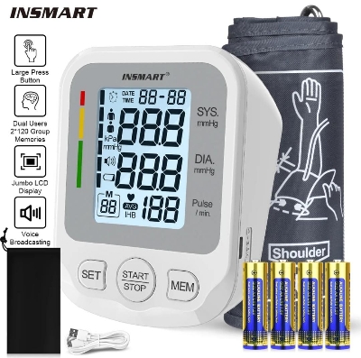 Picture of Renevo Fully Automatic Upper arm Digital Blood Pressure Monitor Apparatus and Testing Machine, Separate Cuff, LCD Display with USB Port with 5 year Warranty