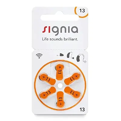 Picture of Siga Hearing Aid Battery Size 13, Pack of 6 Batteries