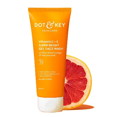 Picture of DOT & KEY Vitamin C + E Super Bright Gel Face Wash For Glowing And Brightening Skin | All Skin Types|With Triple Vitamin C| Face Wash For Women & Men|100 Ml