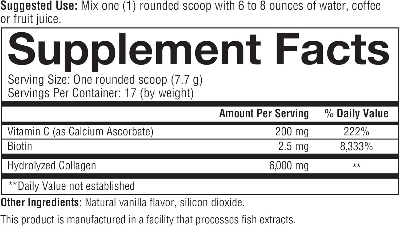 Picture of Youtheory Collagen Powder - Premium Collagen Supplement with Vitamin C & Biotin - Supports Healthy Hair, Nails, Skin & Joints* - Dairy, Soy & Gluten Free - Vanilla, 4.7 oz