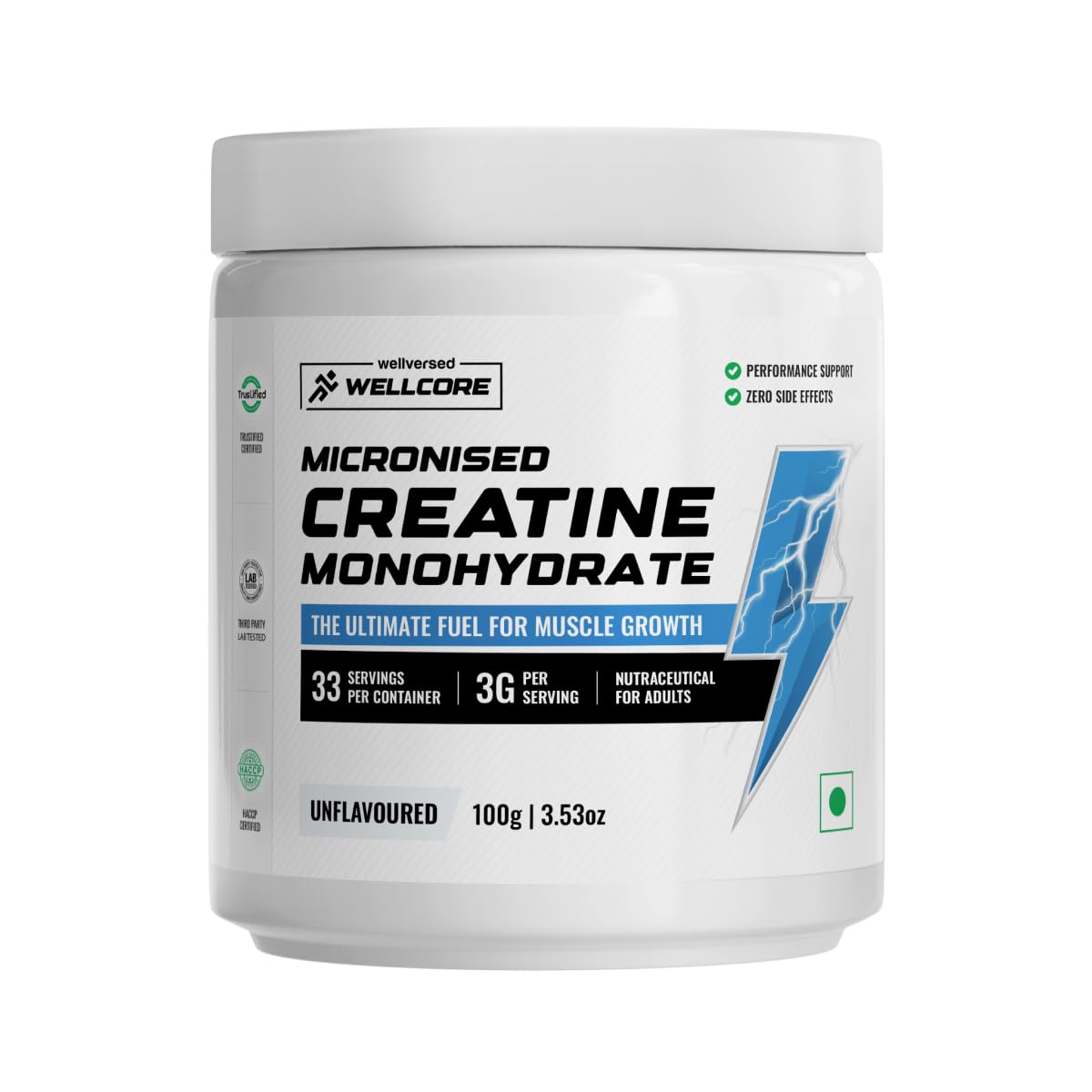 Picture of Wellcore - Pure Micronised Creatine Monohydrate Powder (Unflavoured, 33 Servings) | Rapid Absorption | Enhanced Muscle Strength & Power