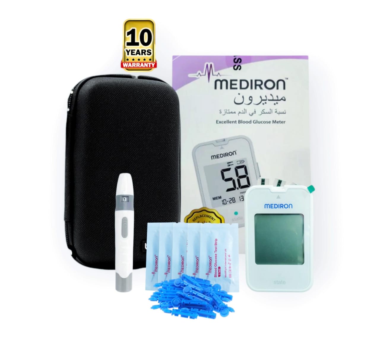 Picture of MEDIRON Blood Glucose Monitoring Diabetes Machine