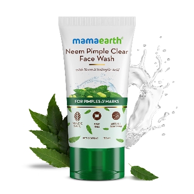 Picture of mamaearth Neem face wash - Neem Pimple Clear Face Wash with Neem & Salicylic Acid – 150 ml | Fights Pimples & Acne | Reduces Marks | Purifies Skin | Gently Cleanses | For All Skin Types & Sensitive Skin | Controls Excess Oil | For Men and Women