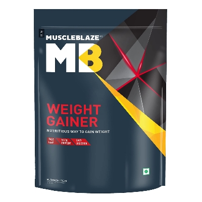 Picture of MuscleBlaze Weight Gainer with Added Digezyme (Chocolate, 1kg / 2.2lbs, 10 Servings)