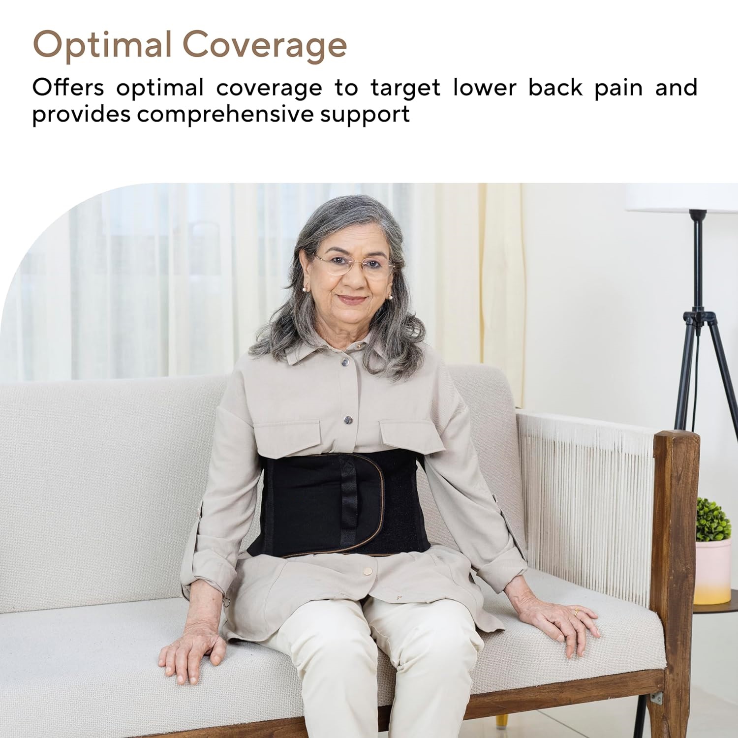 Picture of Abdominal Belt 9 Inch, Ideal for Lower Back Pain Relief, Slimming Waist, Post Delivery for Tummy Reduction, Breathable Material For Men & Women