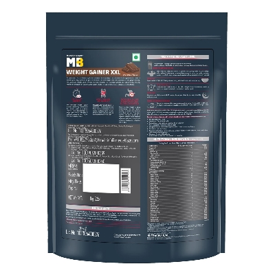 Picture of MuscleBlaze Weight Gainer with Added Digezyme (Chocolate, 1kg / 2.2lbs, 10 Servings)