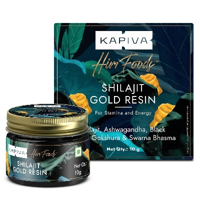 Picture of Kapiva Shilajit Gold Resin - 10g | Helps in boosting Stamina | Contains 24 Carat Gold | 100% Ayurvedic