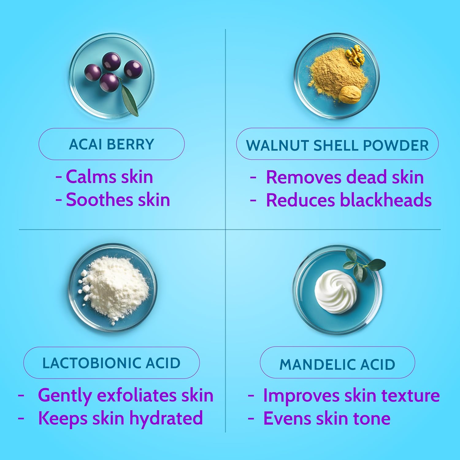 Picture of Chemist At Play Gentle Exfoliating Face Scrub with Mandelic Acid & Walnuts | Removes Dead Skin & Blackheads | Detans |Gives Instant Glow| Face Scrub for Women & Men | 100ml