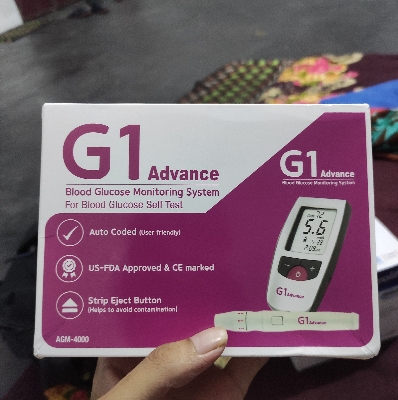 Picture of G1 Advance blood glucose Monitor with 10 test strips Alere G1
