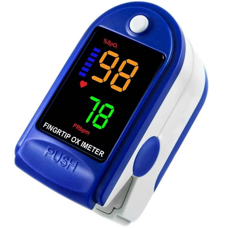 Picture of digital blood pressure machine, infrared thermometer, pulse oximeter combo pack