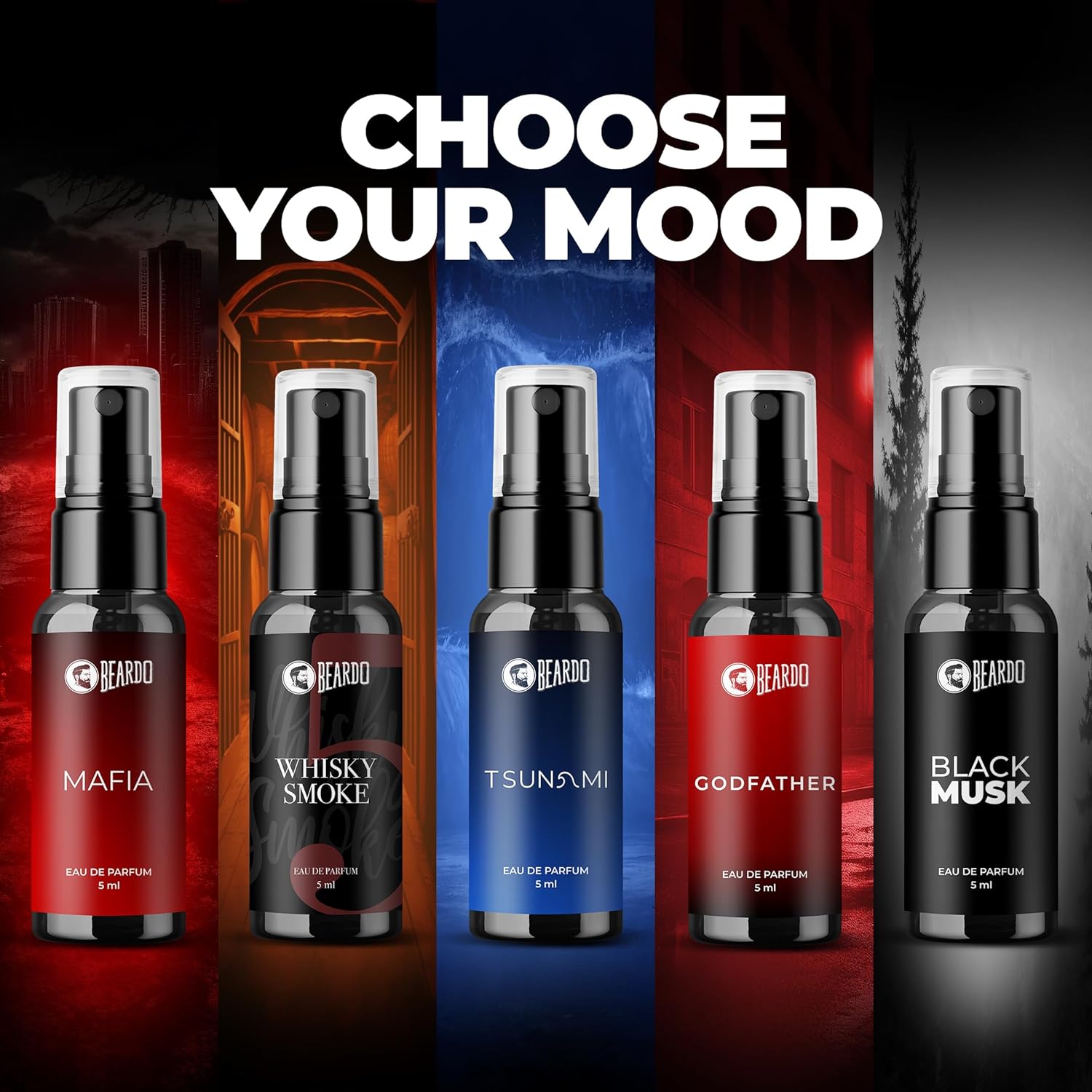 Picture of Beardo Mini Perfume Trial Kit 10 x 5ml