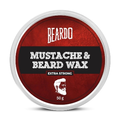 Picture of Beardo Beard and Mustache Wax, 50 gm | Beard Wax for Beard & Mustache Styling | Long Lasting Extra Strong Hold Wax for Men | Beard Hair Wax for Smooth, Shiny & Healthy Beard