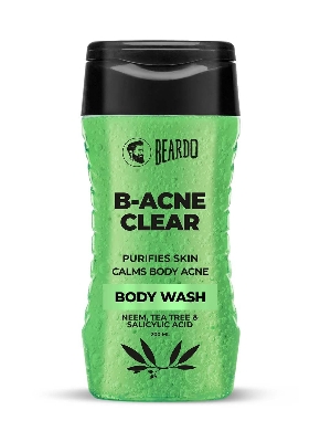 Picture of Beardo Body Acne Clear Body Wash for Men 200 ml | With Neem, Tea Tree and Salicylic Acid | Clean Clear Skin | For Body Acne and Skin Purification | B-acne