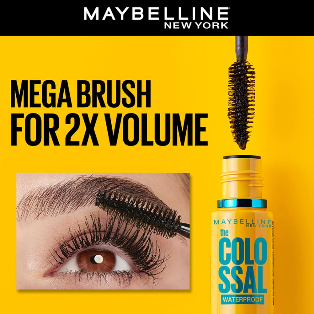 Picture of Maybelline New York Mascara, Volumizing & Lengthening, Waterproof, Black, Volume Express Colossal, 10ml