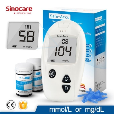 Picture of Sinocare Accu Blood Glucose Meter & Test Strips & Lancets Glucometer Kit Diabetic Blood Sugar Meter Diabetes Tester