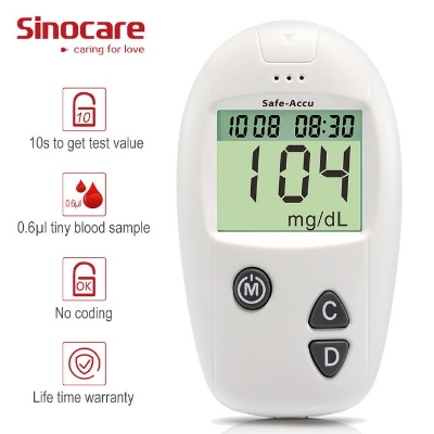 Picture of Sinocare Accu Blood Glucose Meter & Test Strips & Lancets Glucometer Kit Diabetic Blood Sugar Meter Diabetes Tester