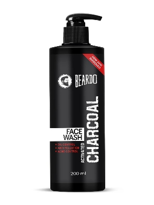 Picture of Beardo Activated Charcoal Face Wash for men, 200ml | For Deep Pore Cleaning and Removes Dirt | face wash for acne and pimples | face wash for oily skin