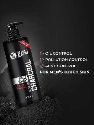 Picture of Beardo Activated Charcoal Face Wash for men, 200ml | For Deep Pore Cleaning and Removes Dirt | face wash for acne and pimples | face wash for oily skin