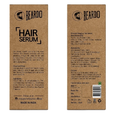 Picture of Beardo Hair Serum, 50 ml | Serum for men | Serum for hair smoothing | Argan Oil & Almond Oil | Adds Shine | Daily use| For All Hair Types | Frizz free hair