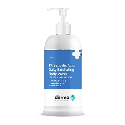 Picture of The Derma Co 1% Salicylic Acid Daily Exfoliating Body Wash with Salicylic Acid, Glycolic Acid & PENTAVITIN® - 250ml | | Helps to Prevent Body Acne & Cleanse Skin