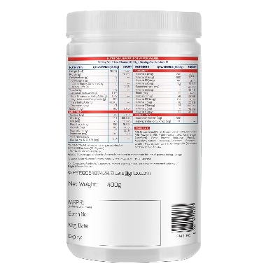 Picture of Gritzo SuperMilk Height+ (13+ Boys), 13g Protein (Double Chocolate, 400g) | Zero Refined Sugar, 21 Vitamins & Minerals