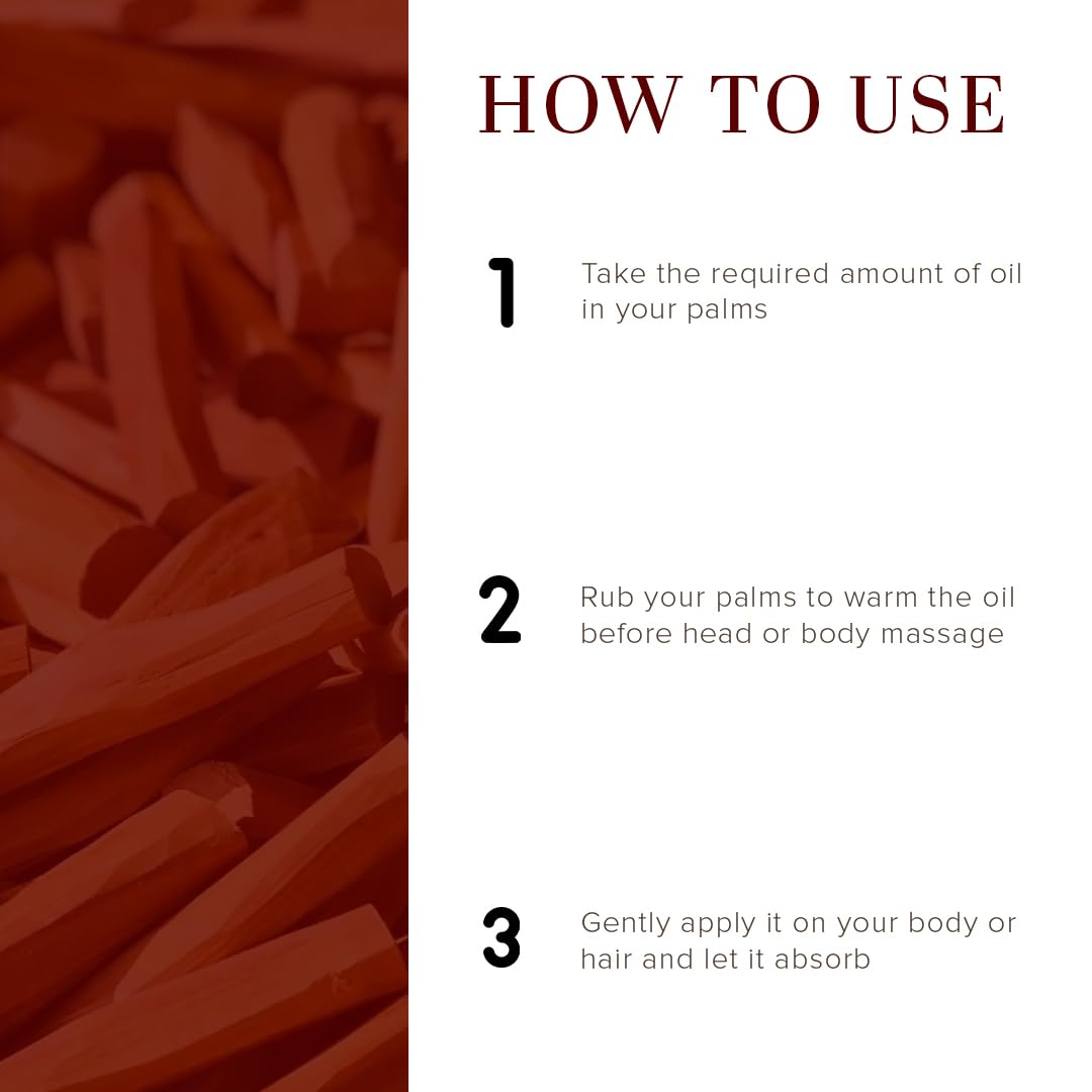 Picture of Khadi Natural Sandalwood Massage Oil |Stress relieving properties| Relaxes aches and pains|Aromatherapy| Suitable for All Skin Types| 210ml