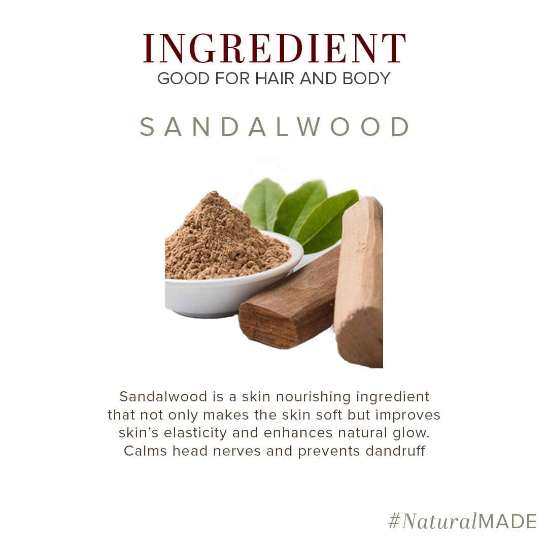 Picture of Khadi Natural Sandalwood Massage Oil |Stress relieving properties| Relaxes aches and pains|Aromatherapy| Suitable for All Skin Types| 210ml