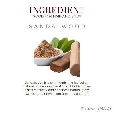 Picture of Khadi Natural Sandalwood Massage Oil |Stress relieving properties| Relaxes aches and pains|Aromatherapy| Suitable for All Skin Types| 210ml