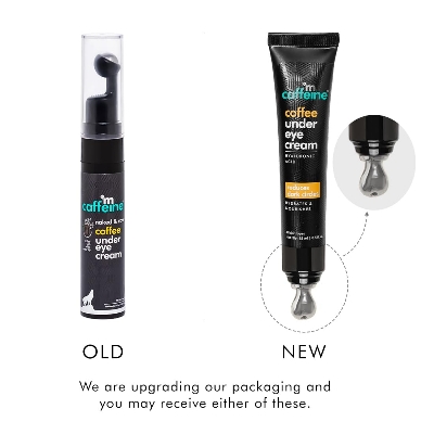 Picture of mcaffeine Coffee Under Eye Cream Gel For Dark Circles,Puffiness & Fine Lines|94% Users Saw Reduced Dark Circles|With Built-In Cooling Massage Applicator|Caffeine For Puffiness|For Women And Men-15 Gm