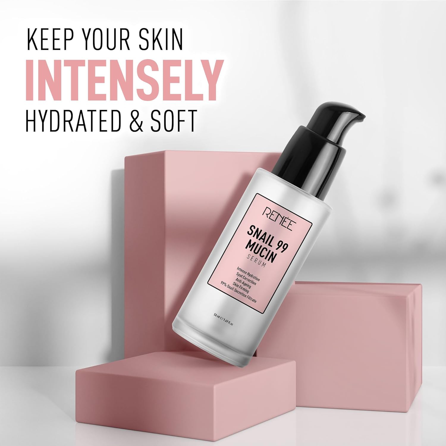 Picture of RENEE Snail 99 Mucin Serum for Face - Contains 99% Snail Secretion Filtrate & Hyaluronic Acid - Intense Hydration, Blemishes, Wrinkles & Spot Correction, Anti Ageing, Skin Firming - All Skin Types