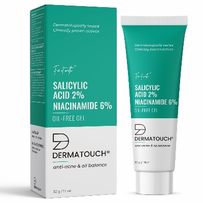 Picture of Dermatouch Salicylic Acid 2% Niacinamide 6% Anti-Acne Oil-Free Gel For Active Acne, Oil Balancing, Pore Tightening - 30G