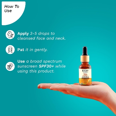 Picture of Pilgrim 10% Vitamin C Face Serum For Daily Brightness 30 ml | Face serum for glowing skin | Reduces Dark Spots & Evens Skin Tone | Fragrance Free | For Men and Women | All Skin Types | Visit the Pilgrim Store