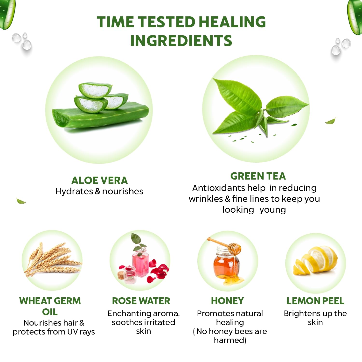 Picture of INDUS VALLEY Bio Organic Pure Multipurpose Aloe Vera Gel With Green Tea Extract For Face, Body & Hair,For Glowing & Soothing Skin, Anti-Ageing & Acne, Suitable to All Skin Type - 175ml