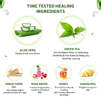 Picture of INDUS VALLEY Bio Organic Pure Multipurpose Aloe Vera Gel With Green Tea Extract For Face, Body & Hair,For Glowing & Soothing Skin, Anti-Ageing & Acne, Suitable to All Skin Type - 175ml