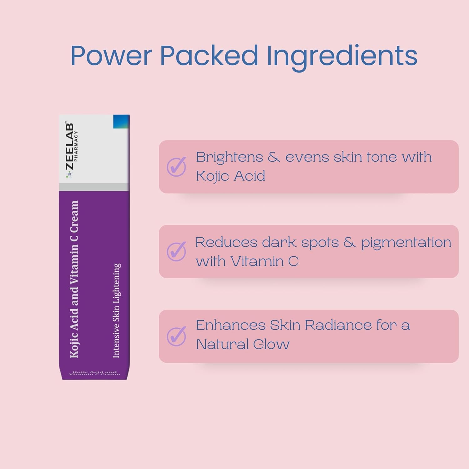 Picture of Zeelab Kojic Acid 2% and Vitamin C Cream (20g Tube Each)