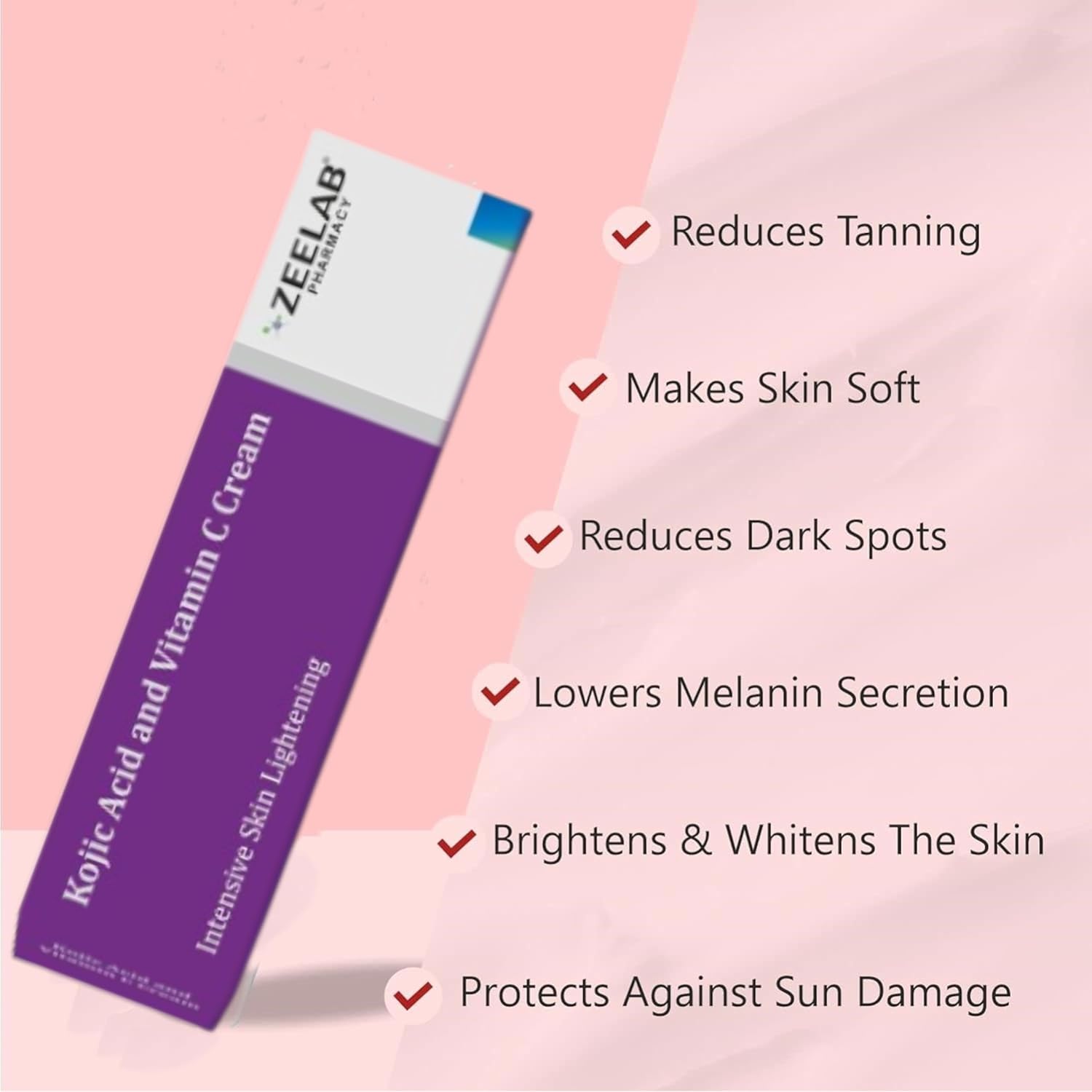 Picture of Zeelab Kojic Acid 2% and Vitamin C Cream (20g Tube Each)