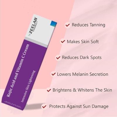 Picture of Zeelab Kojic Acid 2% and Vitamin C Cream (20g Tube Each)