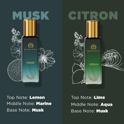 Picture of The Man Company Specially Curated Perfume Gift Set 4X20Ml- A Gentlemen's Desire|Premium Long-Lasting Floral Fragrance Spray|Citron For Travel|Intense For Office|Musk For Sports|Joy For Outing,80 Ml