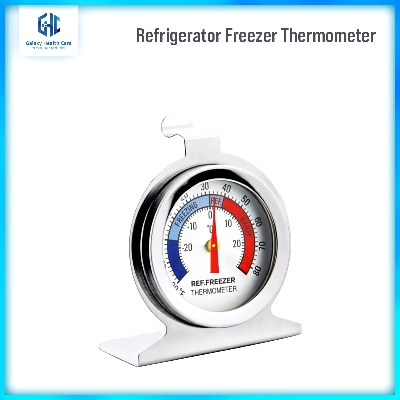 Picture of Refrigerator Freezer Thermometer Fridge Refrigeration Temperature Gauge Home Stainless Steel Temp Stand Dial Type -20 to 20°C