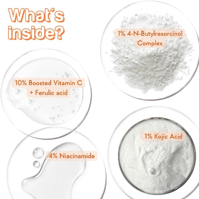 Picture of WishCare Super Bright C16 Vitamin C Face Serum - 10% Vitamin C, 4% Niacinamide, 1% Kojic Acid, 0.5% Ferulic Acid, Licorice & 4-n-BR - For Pigmentation & Dark spots 30ml