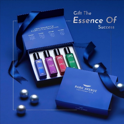 Picture of Park Avenue Luxury Perfume Gift Set for Men, 4x20 ml | Euphoria, Conquer, Harmony & Discoverer Perfume | Eau De Parfum | Premium Luxury Perfume for Corporate Man | Long lasting Fragrance | Gift for Men | Diwali Gift Hampers | Ideal Birthday, Anniversary G