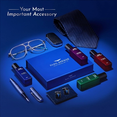 Picture of Park Avenue Luxury Perfume Gift Set for Men, 4x20 ml | Euphoria, Conquer, Harmony & Discoverer Perfume | Eau De Parfum | Premium Luxury Perfume for Corporate Man | Long lasting Fragrance | Gift for Men | Diwali Gift Hampers | Ideal Birthday, Anniversary G